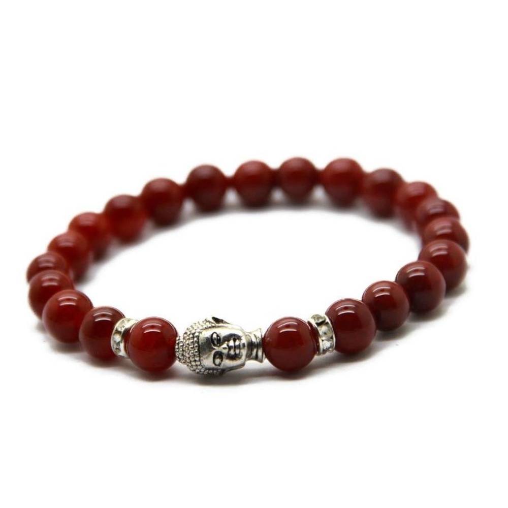 Red Dragon Agate Spiritual Buddha Bracelet